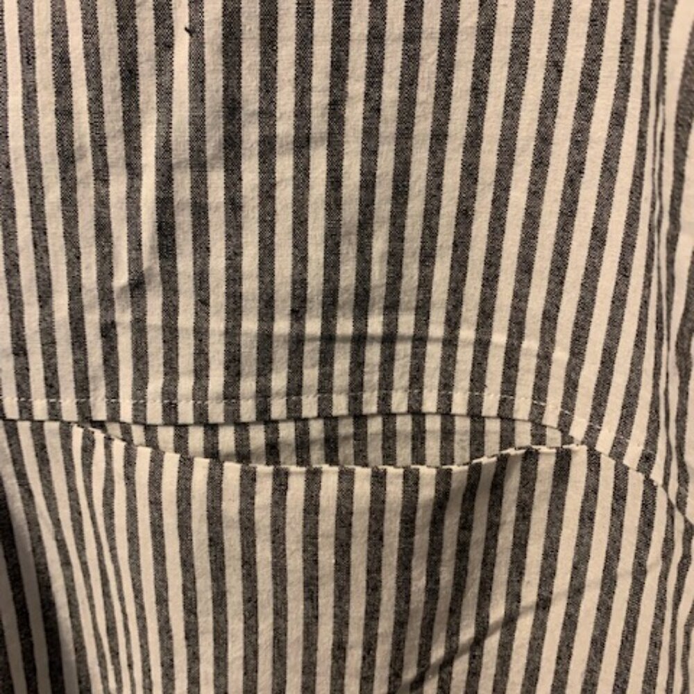 Striped lightweight wide-leg overalls by Madepants with front pockets - Picture 4 of 4